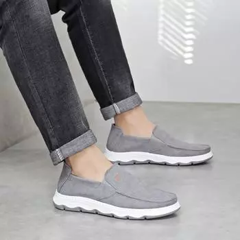 Old Beijing cloth shoes men 2024 new autumn casual single shoes comfortable washed canvas men s shoes fashionable and versatile 39