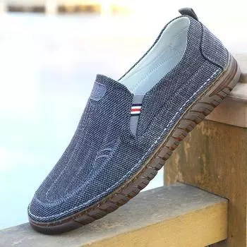 Old Beijing cloth shoes men s beef tendon sole cloth shoes one-pedal men s shoes low-top men s breathable casual middle-aged and elderly father shoes 39 верблюд