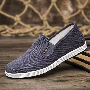 Old Beijing cloth shoes men s spring and autumn breathable men s casual shoes lasagna cloth shoes velvet cloth shoes middle-aged and elderly outdoor 39