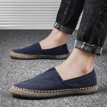 Old Beijing cloth shoes, thin soles, easy to bend soft soles, driving shoes, men s students, car cloth shoes, versatile casual Doudou shoes 39 чёрный