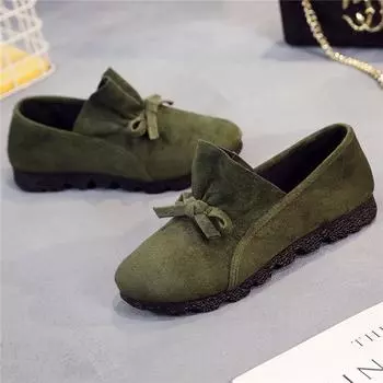 Old Beijing cloth shoes women s single shoes black soft-soled work shoes Doudou shoes one pedal lazy shoes flat shoes mother shoes 35