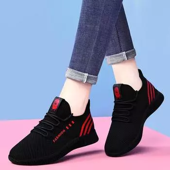 Old Beijing cloth shoes women s sneakers Korean version of casual breathable running shoes mother shoes soft-soled shoes 36