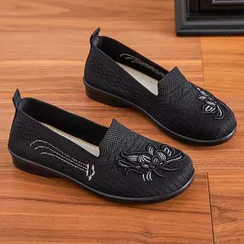 Old ******* cloth shoes ****** middle-aged and elderly mother shoes women s shoes s**t sole not tired feet comfortable single shoes breathable casua 36