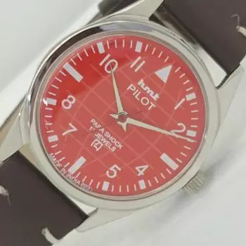 OLD HMT PILOT WINDING ИНДИЙСКИЕ МУЖСКИЕ МЕХАНИЧЕСКИЕ ЧАСЫ a415098-1 Sku010-a415098