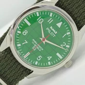 OLD HMT PILOT WINDING ИНДИЙСКИЕ МУЖСКИЕ МЕХАНИЧЕСКИЕ ЧАСЫ a415067-1 Sku010-a415067