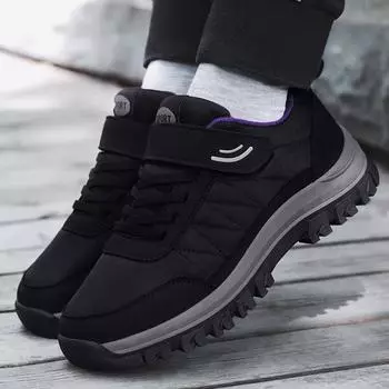 Old man shoes women s velvet walking non-slip soft sole mother winter snow shoes two cotton father shoes sports casual shoes 35