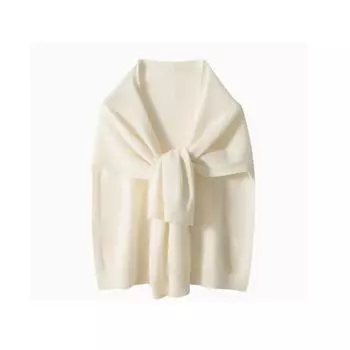 Old Money Stacked 100% шерстяная наплечная шаль, однотонная шаль, высококачественный внешний трикотажный шарф, поддельный воротник, модный жилет below 60cm темно-серого