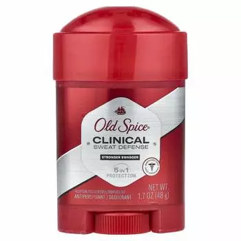 Old Spice, Clinical Sweat Defense, антиперспирант/дезодорант, Stronger Swagger, 1,7 унции (48 г)