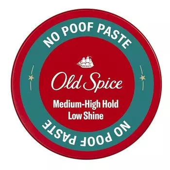 Old Spice NoPoof Paste Мужская укладка волос Слабый блеск Средняя сильная фиксация 62,9 г 27,5 мл Унция, 2,22 унции