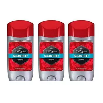 Old Spice Old Spice Deodorant Stick 3 Pack Aqua Reef Aluminum Free Deodorant for Men Aqua Reef Scent 3 Oz, 85g, 3 pieces