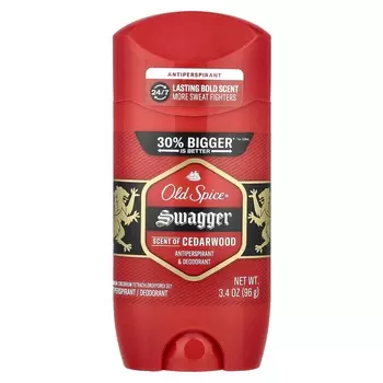 Old Spice, Swager, антиперспирант и дезодорант, кедр, 3,4 унции (96 г)
