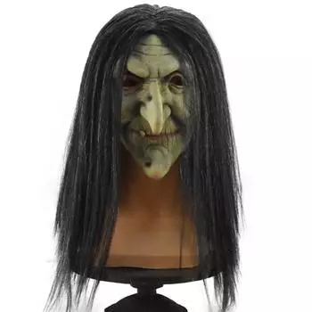 Old Woman Witch Mask Halloween Latex Scary Masks For Cosplay Costume Party Props
