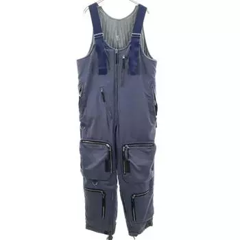 OLD work Overall Gray Filling into cotton Men s Used