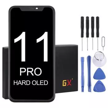 OLED-экран GX с рамкой для iPhone 11 Pro (черный) чёрный