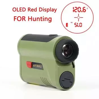 OLED красный дисплей лазерный дальномер для охоты 1200 2000 ярдов с 7-кратным усилением дальний измеритель расстояния на открытом воздухе 1200yard