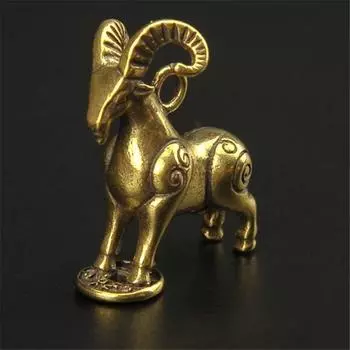 Олень, литье, животное, латунная фигурка, абстрактный геометрический стиль, металлическая ретро-скульптура для дома, офиса, комнаты, настольное украшение, подарок, сделай сам 1PCS