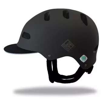 OLENO Adult Bicycle ABS Adjustable SG Standard Helmet, Ultra-Hard Material, M/L Sizes, Unisex, Cap/Hat Style, (Charcoal Black, L)