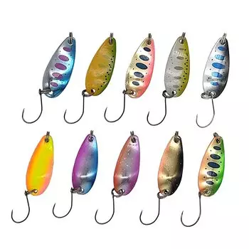 Olerud Fishing Tackle Barbless Micro Spoon Set Hooks, 10-Piece (1.5g) (qb100211a01n0)