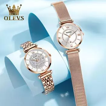 OLEVS 6892 с подарочной коробкой Гипсофила Кварцевые часы Водонепроницаемые женские часы like the picture 1