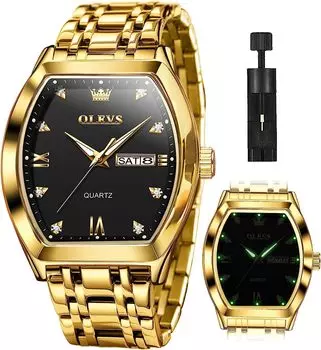 OLEVS Men s Fashionable Business Men s Watch Popular Waterproof Luminous Quartz Watch Date Clock Watch for men Black Watch