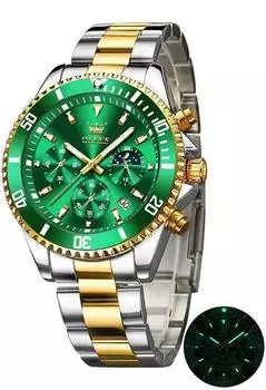 OLEVS Мужские часы Популярные наручные кварцевые модные деловые часы с хронографом из нержавеющей стали для мужчин Водонепроницаемые мужские часы с датой Подарочные