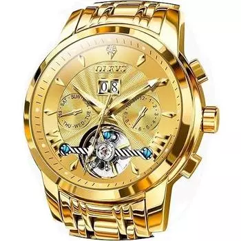 OLEVS мужские часы с автоматическим и ручным заводом механические мужские модные стильные водонепроницаемые светящиеся брендовые мужские часы деловые часы из нержавеющей стали для