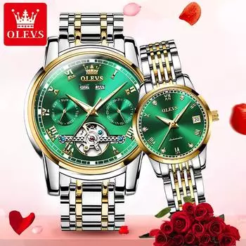OLEVS новые брендовые часы, автоматические механические часы, женские простые водонепроницаемые женские часы, женские часы