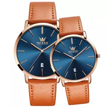 OLEVS Парные часы Парные часы Пара Популярные женские парные часы Набор наручных часов Сюрприз Подарок на годовщину свадьбы Подарок на годовщину пары Подарок на день