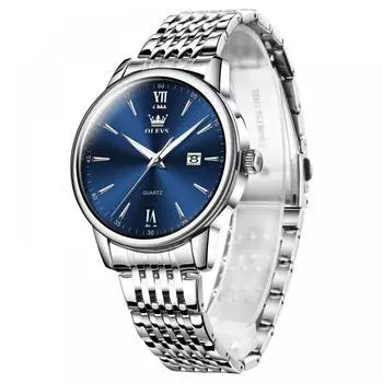 OlevS Серебряные часы для мужчин наручные часы мужские S популярные водонепроницаемые аналоговые наручные часы стильные мужские S