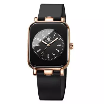 OLEVS Women s Watch, Waterproof, Luminous, Silicone Band, Japanese Quartz Watch, Easy to Read, Popular, Stylish, Women s Gift [Parallel Import]