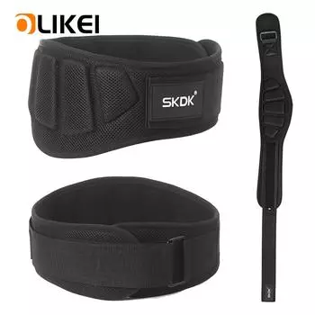 OLIKEI EVA Приседание Тяжелая атлетика Пояс для поддержки талии для мужчин Подтяжка нижней части спины Обезболивающий пояс для фитнеса Становая тяга Бодибилдинг Спортивная защита талии L чёрный