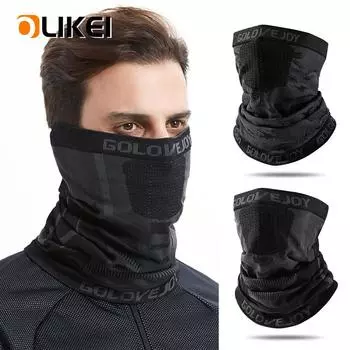 OLIKEI Летняя уличная солнцезащитная маска для езды на велосипеде для мужчин, эластичная дышащая пылезащитная маска для верховой езды, маска для рыбалки, спортивный платок Streaks чёрный