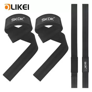 OLIKEI Новые латексные лямки для поддержки запястья для тяжелой атлетики, фитнес-тренажер, подтягивания, гантели, становая тяга, лямки на запястье, силиконовая нескользящая лента для захвата 55*3.8cm
