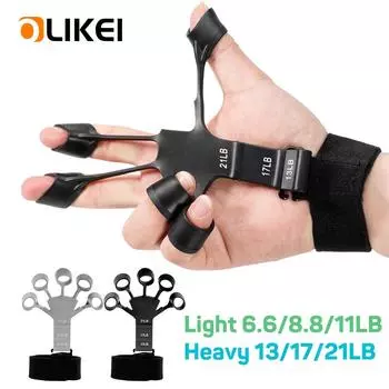 OLIKEI силиконовый усилитель для рук, носилки для пальцев, ручка для йоги, тренажер для реабилитации пальцев, тренажер для упражнений в тренажерном зале, оборудование для фитнеса чёрный
