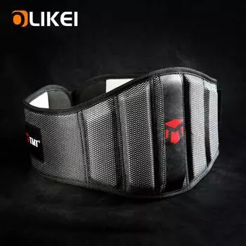 OLIKEI утолщенный пояс из ЭВА для тяжелой атлетики, поддерживающий пояс, дышащий поясничный бандаж для тренажерного зала, фитнес-ремень для приседаний, становой тяги, бодибилдинга XL чёрный