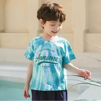 [olivan] Футболка All Kids Tie Dye, бирюзовая Teal/110