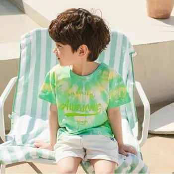 [olivan] Футболка All Kids Tie Dye, лаймовая limes/110