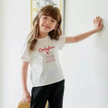 [olivan] Футболка с коротким рукавом Color StiTch белая white/130