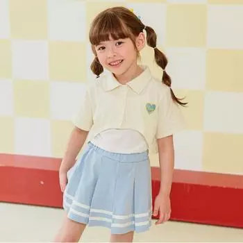 [olivan] Love Tennis Skirt Set Up Blue Blue/120