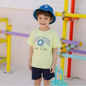 [olivan] Summer Awesome Cool Top And Bottom Suit Lime limes/140