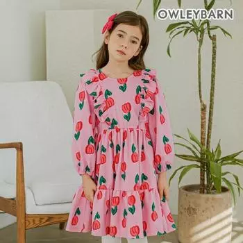 Платье Olivan ко Дню святого Валентина розовое Pink/140