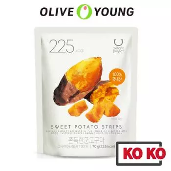 [Olive Young] Жевательные полоски жареного сладкого картофеля 70г 1 pack