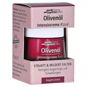 Olivenol Интенсивный крем для кожи вокруг глаз с розой 15 мл