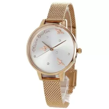 OLIVIA BURTON Pearly Queen Rose Gold Bracelet OB16PQ04 Часы [Olivia Burton] Женские [Товар]