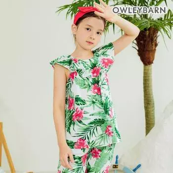 Олива Гавайский Цветок Верхний и Нижний Комплект Зеленый Green/110