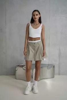 Оливково-зеленая мини-юбка с боксерами Gabbie