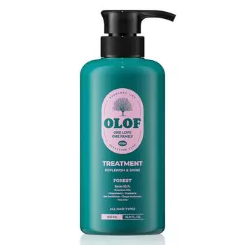 Olof Vegan Mildly Acidic Treatment 500ml Birch Betulin 68.0% Hypoallergenic Naturally Derived Silicone-Free Hair Conditioner, 1 piece
