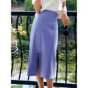 Olrain French Purple Knitting Skirt Women s Summer Dress Elegant Slim Looking Dopamine Wear Split Straight Skirt