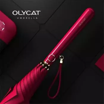 Olycat элегантный женский зонт с защитой от УФ-лучей, длинный дизайнерский зонт от дождя, женский уличный зонтик от солнца для гольфа, ветрозащитный пляжный зонтик для девочек