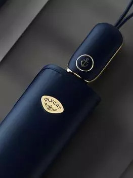 OLYCAT Автоматический зонт класса люкс, солнцезащитный зонт для женщин с защитой от ультрафиолета, плоская форма, портативные зонтики-зонтики для девочек, 6 ребер синий